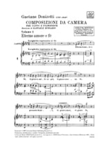 Composizioni da Camera. Volume 1 - DONIZETTI - Partition - Mélodies